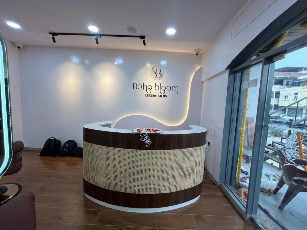 Boho bloom luxury salon