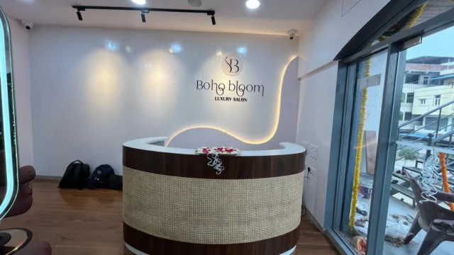 Boho bloom luxury salon